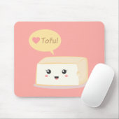 Kawaii Tofu, der Leute zum Liebetofu fragt Mousepad (Mit Mouse)