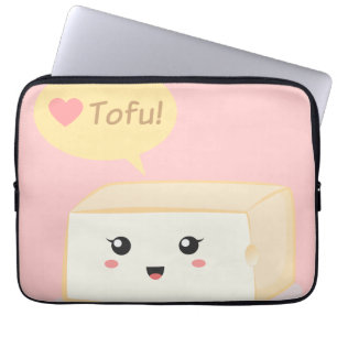 Kawaii Tofu frage Menschen zur Liebe tofu Laptopschutzhülle