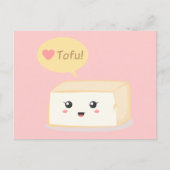 Kawaii Tofu frage Menschen zur Liebe tofu Postkarte (Vorderseite)