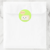 Kawaii Tofu frage Menschen zur Liebe tofu Runder Aufkleber (Tasche)