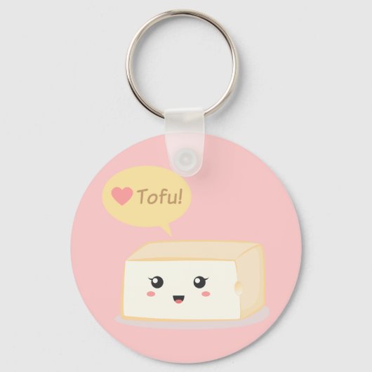Kawaii Tofu frage Menschen zur Liebe tofu Schlüsselanhänger (Vorderseite)
