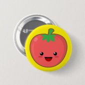 Kawaii Tomate Button (Vorne & Hinten)