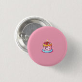 Kawaii-Torte Abzeichen/ Button/ Pin rosa Button (Vorne & Hinten)