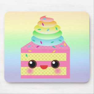 Kawaii-Torte Rosa Regenbogen-Sprinkles Lustiger Na Mousepad