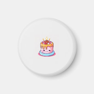 Kawaii-Tortenmagnet, süße runde Magnet
