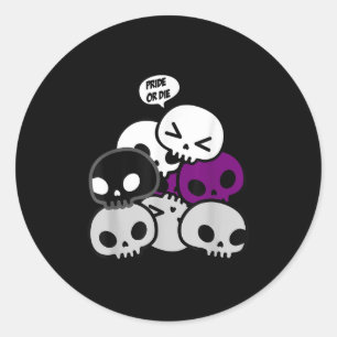 Kawaii Totenkopf Stapel Süße Demiual Sachen Stolz Runder Aufkleber