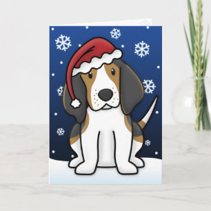 Kawaii Treeing Walker Weihnachtskarte Feiertagskarte