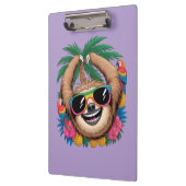Kawaii Tropical Sloth – Cute Summer Vibes Rainbow Klemmbrett (Links)