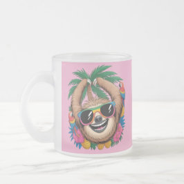 Kawaii Tropical Sloth – Cute Summer Vibes Rainbow Mattglastasse
