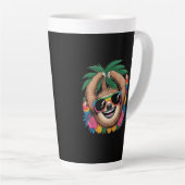 Kawaii Tropical Sloth – Cute Summer Vibes Rainbow Milchtasse (Rechte Ecke)