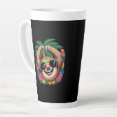 Kawaii Tropical Sloth – Cute Summer Vibes Rainbow Milchtasse (Linke Ecke)