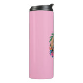 Kawaii Tropical Sloth – Cute Summer Vibes Rainbow Thermosbecher (Nach links gedreht)