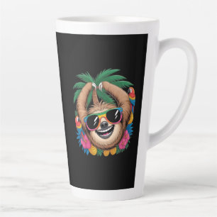 Kawaii-Tropischer Faultier – Süße Sommer-Vibes Reg Milchtasse