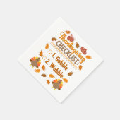 Kawaii Turkey Checklist Gobble Wobble Ugly Sweater Serviette (Ecke)