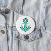 Kawaii Türkis Anchor - Whimsical & Cheerful Button (Beispiel)