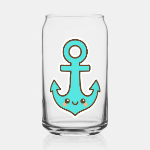 Kawaii Türkis Anchor - Whimsical & Cheerful Dosenglas