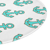 Kawaii Türkis Anchor - Whimsical & Cheerful Schneidebrett (Ecke)