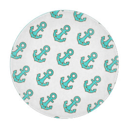 Kawaii Türkis Anchor - Whimsical & Cheerful Schneidebrett