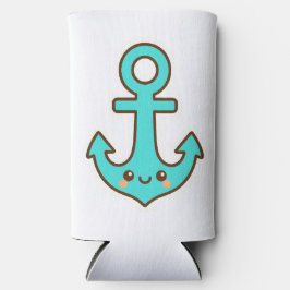 Kawaii Türkis Anchor - Whimsical & Cheerful Selters Dosenkühler