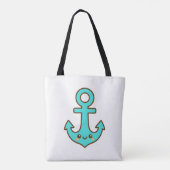 Kawaii Türkis Anchor - Whimsical & Cheerful Tasche (Rückseite)