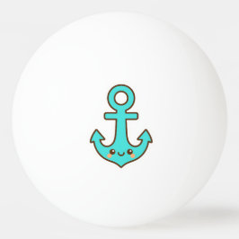 Kawaii Türkis Anchor - Whimsical & Cheerful Tischtennisball