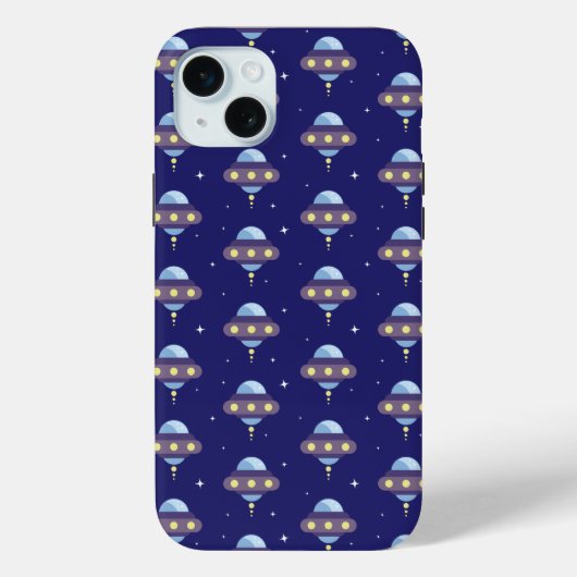 Kawaii UFO-Muster Case-Mate iPhone Hülle (Rückseite)