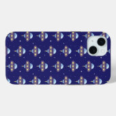 Kawaii UFO-Muster Case-Mate iPhone Hülle (Rückseite (Horizontal))