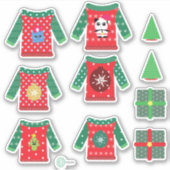 Kawaii Ugly Sweaters Weihnachtsplaner Stickers Aufkleber (Vorderseite)