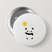 Kawaii und niedlicher Panda Sonnenschein Button (Vorne & Hinten)