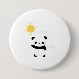 Kawaii und niedlicher Panda-Sonnenschein Button