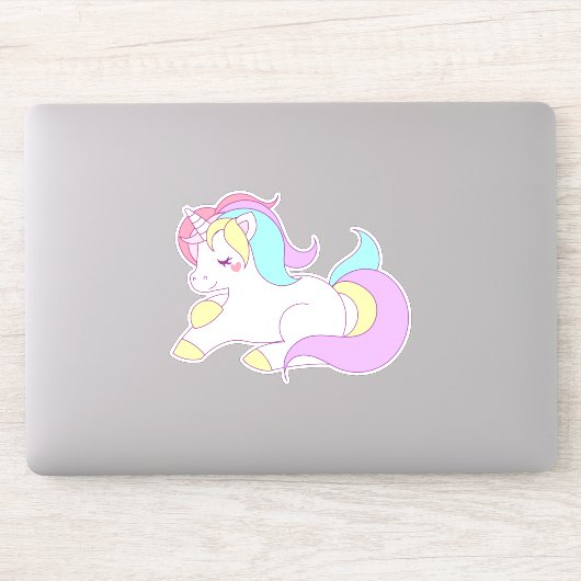 Kawaii Unicorn Aufkleber (Computer)