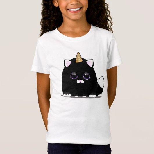 Kawaii Unicorn Cat T-Shirt (Vorderseite)