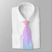 Kawaii Unicorn Gradient Pastel Neck Tie Krawatte (Gebunden)