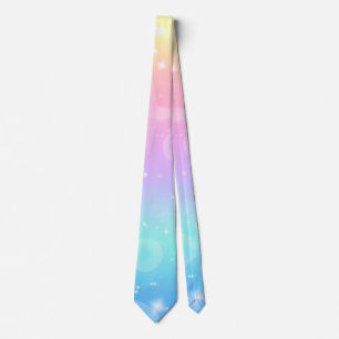 Kawaii Unicorn Gradient Pastel Neck Tie Krawatte