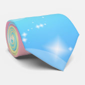 Kawaii Unicorn Gradient Pastel Neck Tie Krawatte (Gerollt)