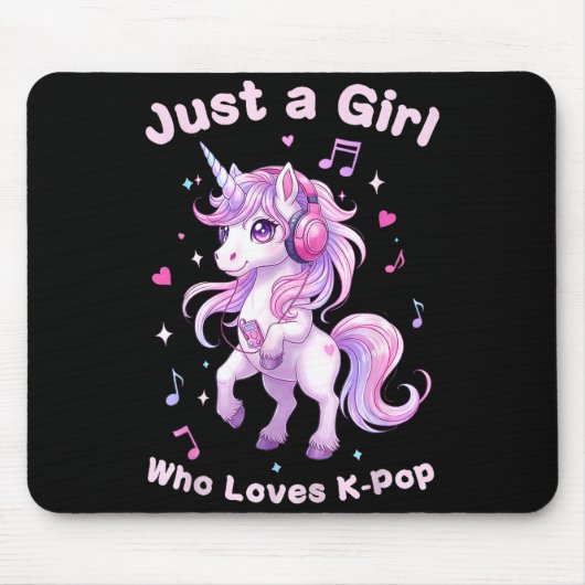 Kawaii Unicorn K-p Lover For Girls Fans Mousepad (Vorne)