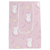 Kawaii Unicorn Katze Niedlich Caticorn für Kinder Mittlere Geschenktüte (Rückseite)