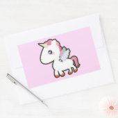 Kawaii Unicorn Rechteckiger Aufkleber (Umschlag)