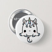 Kawaii Unicorn (Sie ändern den Hintergrund!) Button (Vorne & Hinten)