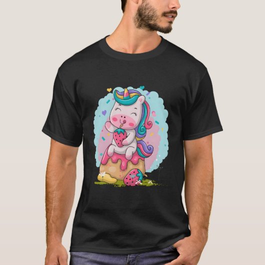 Kawaii Unicorn T-Shirt (Vorderseite)