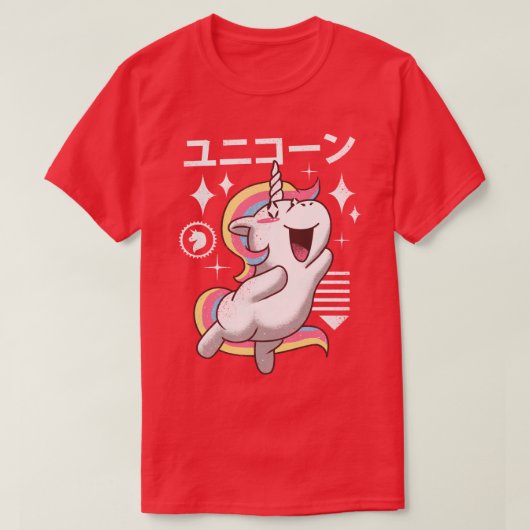 Kawaii Unicorn T-Shirt (Design vorne)