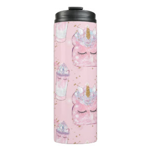 Kawaii Unicorn Toast & Milkshake - Pastel Thermosbecher