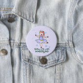Kawaii Unicorn | Wandern im Winter Button (Beispiel)