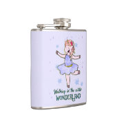 Kawaii Unicorn | Wandern im Winter Flachmann (Rechts)