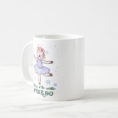 Kawaii Unicorn | Wandern im Winter Kaffeetasse (Vorderseite Links)