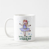 Kawaii Unicorn | Wandern im Winter Kaffeetasse (Links)