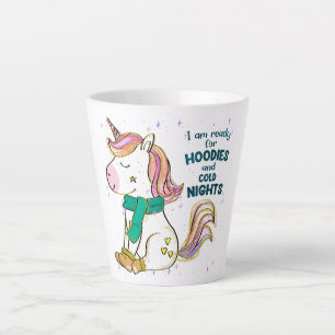 Kawaii Unicorn Winter und Feiertage Milchtasse