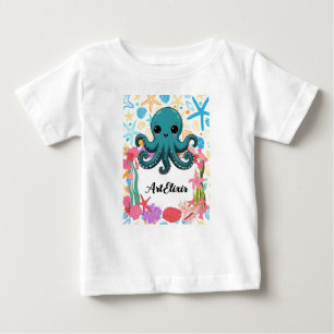 Kawaii unter dem Meeresottopus Baby T-shirt