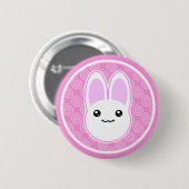 Kawaii Usagi Häschen-Kaninchen-Knopf-Abzeichen Button (Vorne & Hinten)