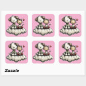 Kawaii Valentine Character 3 Inch Sticker – Cute L (Blatt)